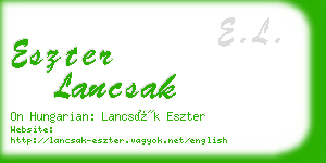 eszter lancsak business card